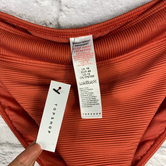 NWT Topshop High Waist Tanga Bikini Bottom - Picture 5 of 7